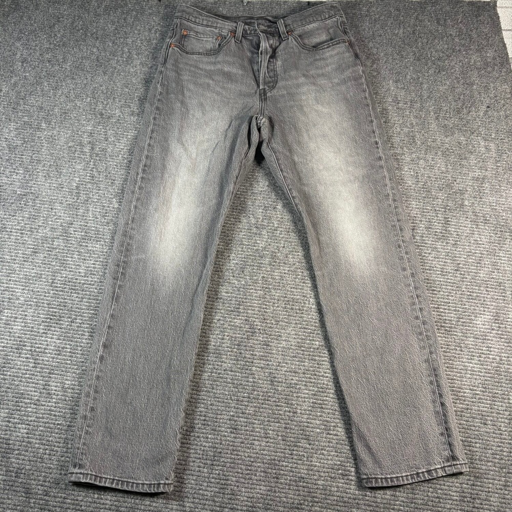 Levi's 501 Original Jeans Mens 30x30 Gray Excellent Button Fly Straight Leg